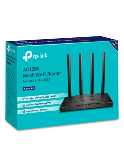 Router TP-Link Archer C6 | Doble Banda AC1200 | Wi-Fi 5 | Gigabit