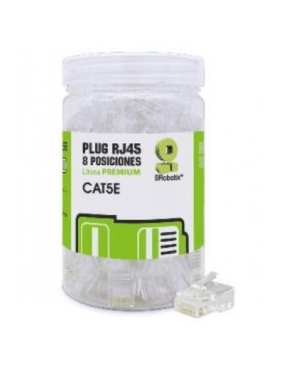 Conectores RJ45 CAT5e Multifilar | Paquete 100pzs | Para Red Ethernet | Crimpadora