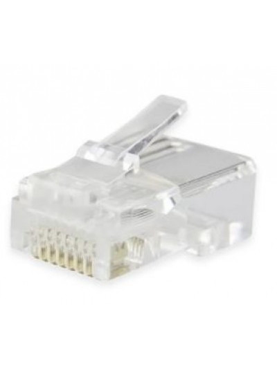 Conectores RJ45 CAT5e Multifilar | Paquete 100pzs | Para Red Ethernet | Crimpadora