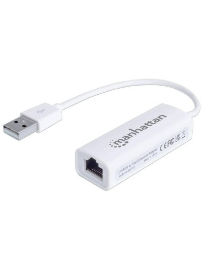 Adaptador MANHATTAN 506731 Fast Ethernet USB de Alta Velocidad