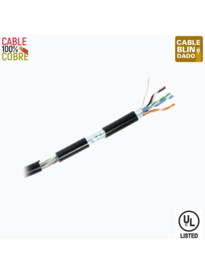 Bobina LINKED PRO PRO-CAT-6-EXT-V2 305mts Cat6+ CALIBRE 23 Exterior Blindado
